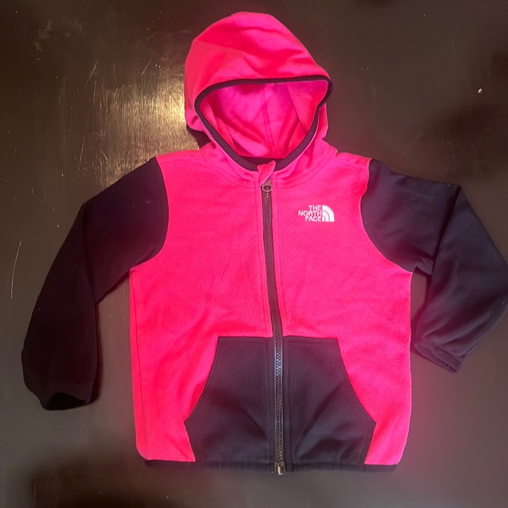 North face full zip fleece hoodie jacket
